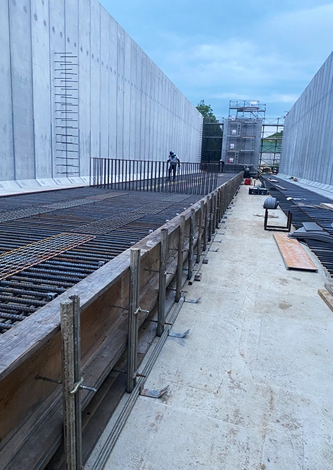 コンクリート打設後の様子